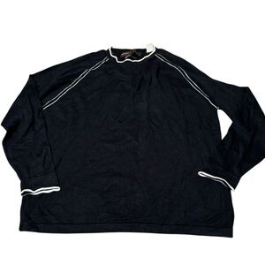 Perry Ellis | Crew Neck Sweater in Black & White Size XL
